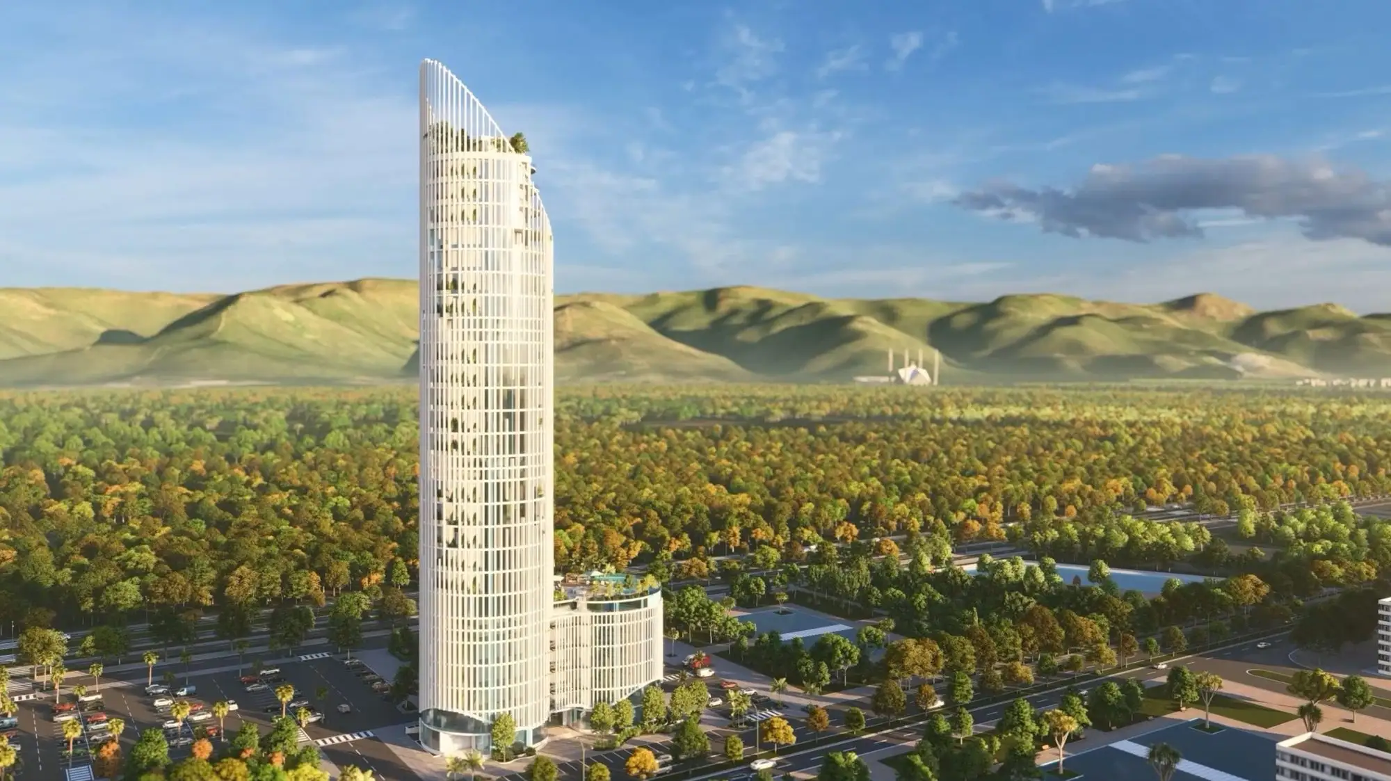 16 Sina, Islamabad 3D render, render 1