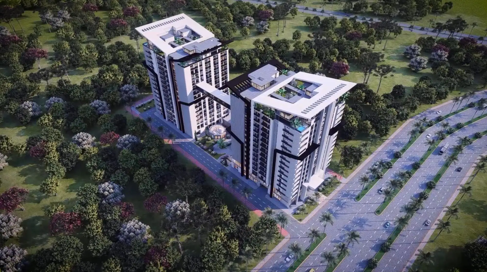 3D render of Capital Icon Mall and Residency, Islamabad, by Mapalytics