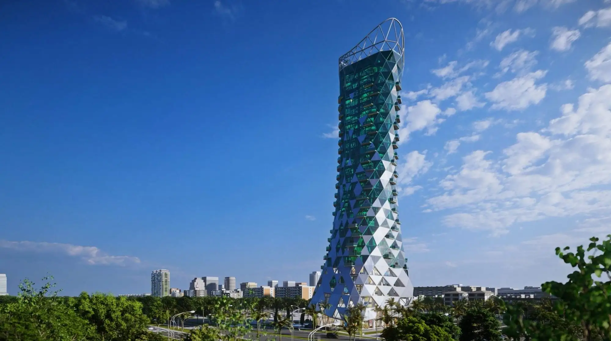 Al Wakeel Tower, Islamabad 3D render, render 2