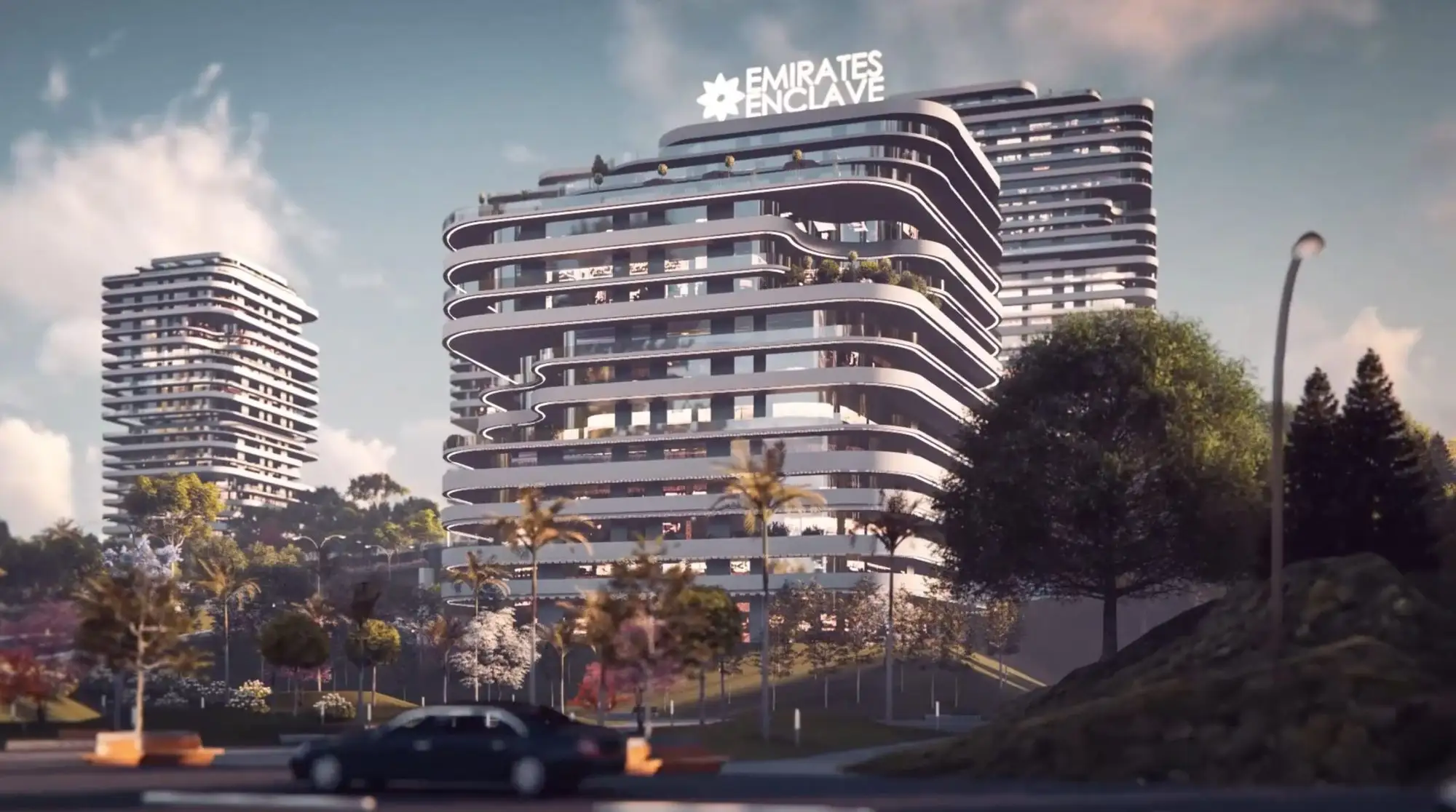 Emirates Enclave, Islamabad 3D render, render 3