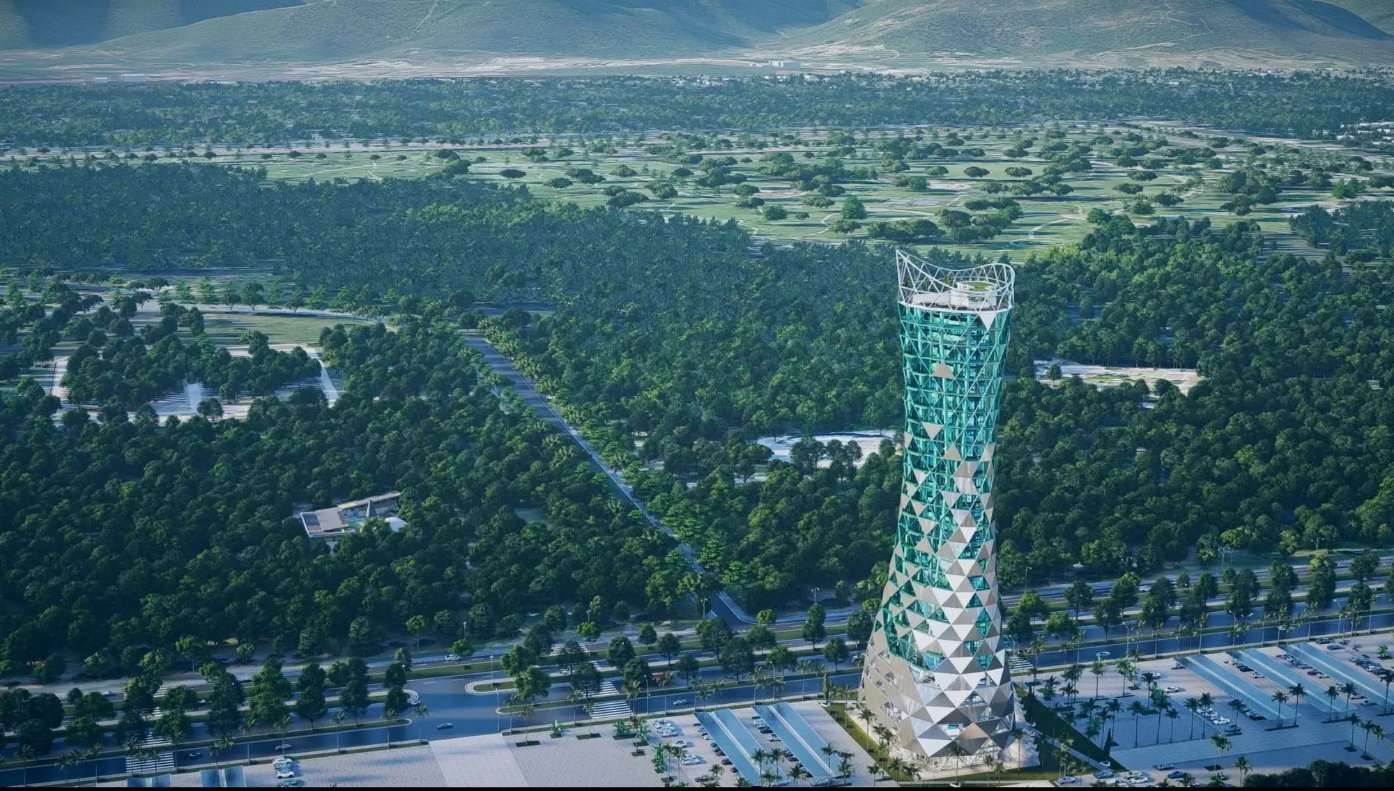 Al Wakeel Tower, Islamabad 3D render, render 4