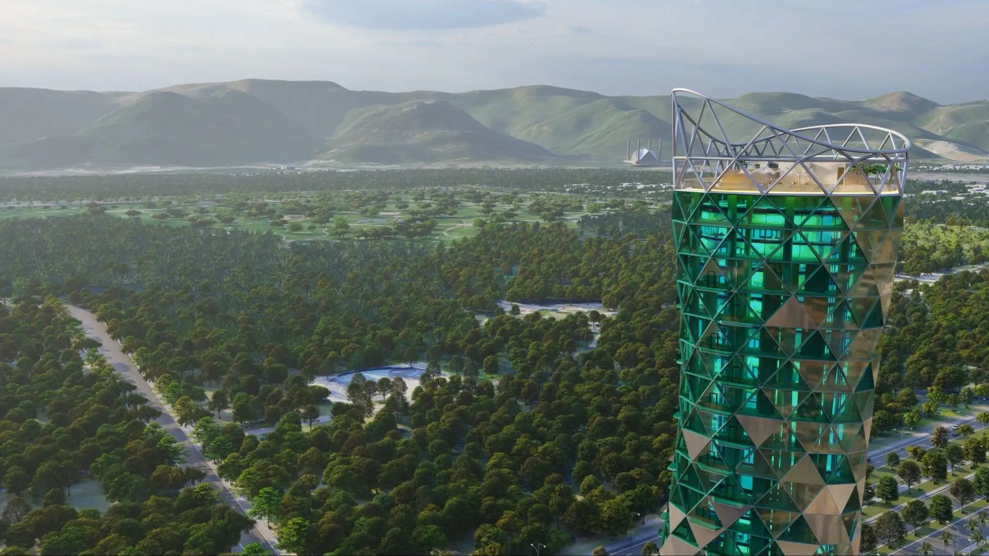 Al Wakeel Tower, Islamabad 3D render, render 6