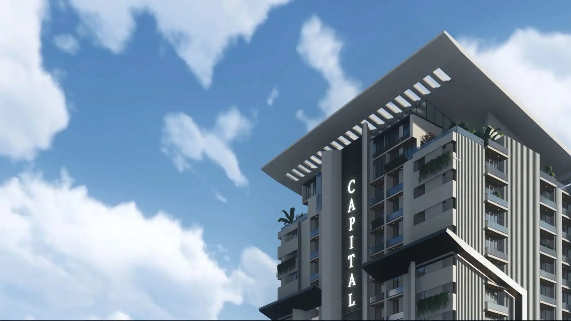 Capital Icon Mall and Residency 3D render, render 6