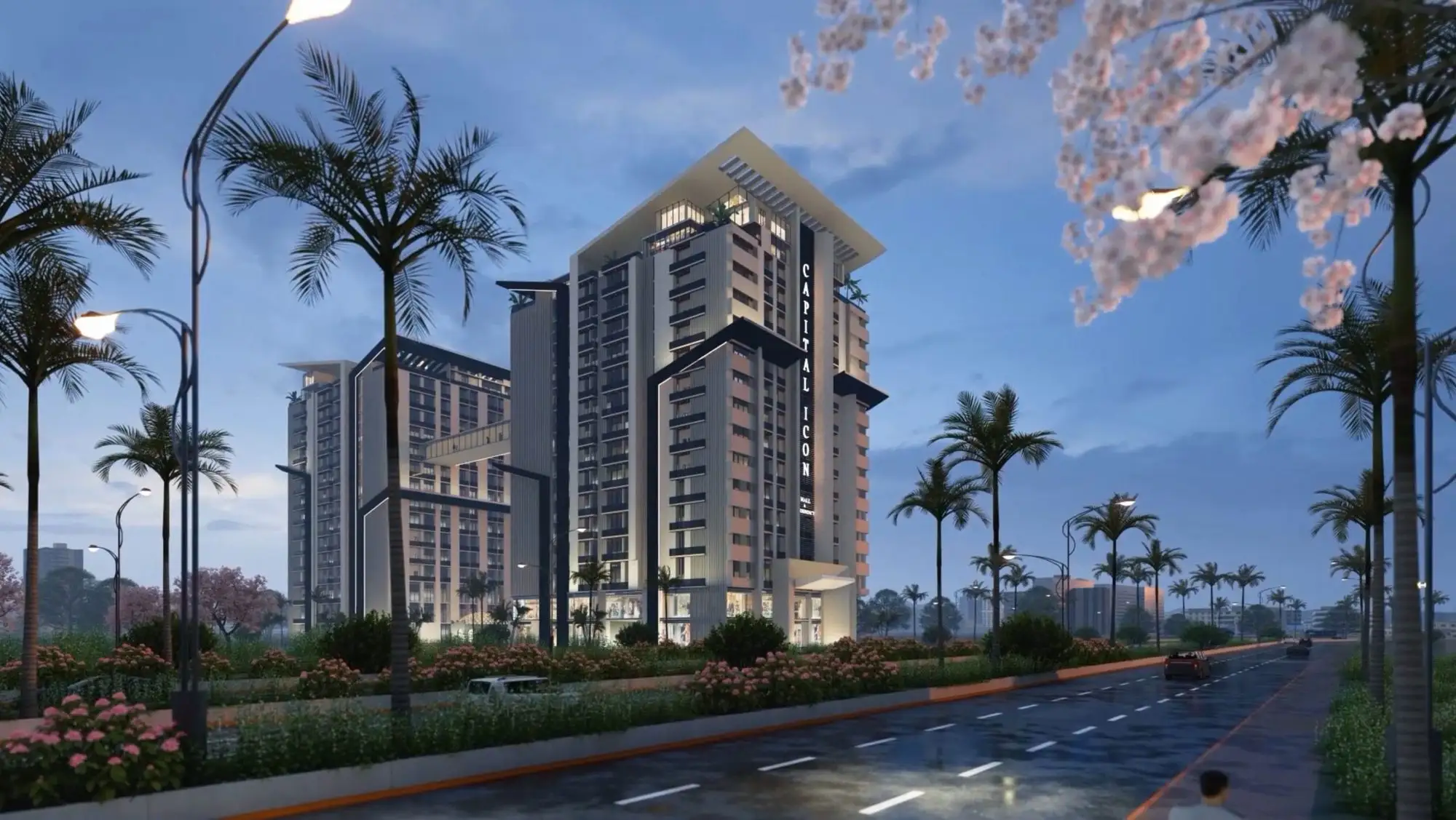 Capital Icon Mall and Residency 3D render, render 8