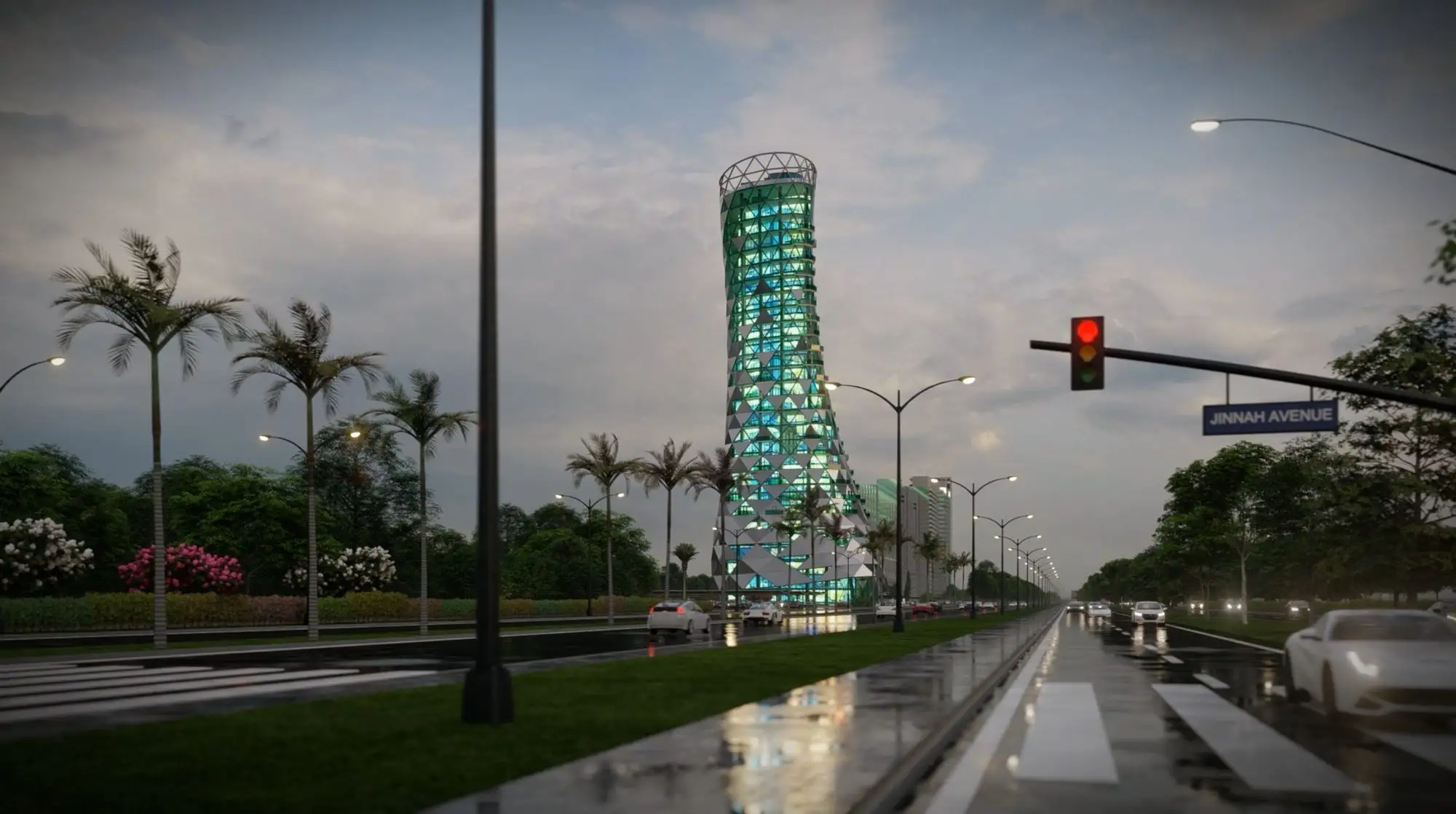 Al Wakeel Tower, Islamabad 3D render, render 8