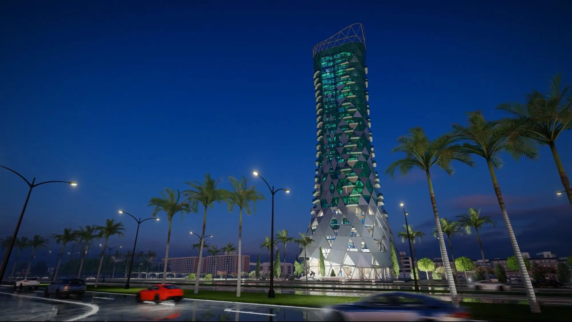 Al Wakeel Tower, Islamabad 3D render, render 9