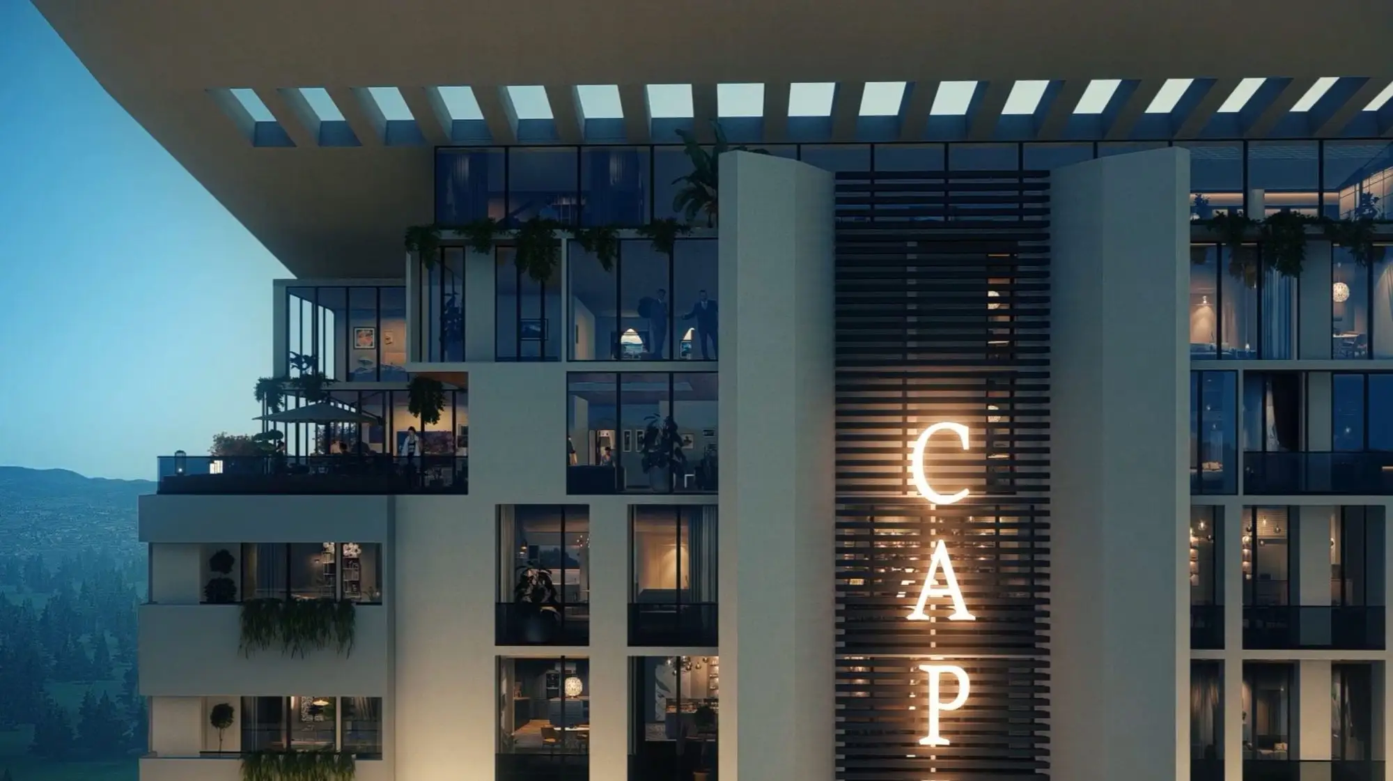 Capital Icon Mall and Residency 3D render, render 10