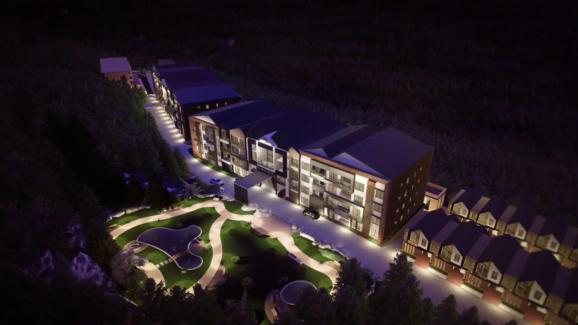 Snow Pines, Murree 3D render, render 10