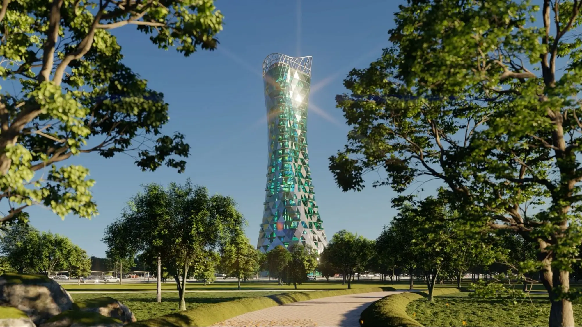 Al Wakeel Tower, Islamabad 3D render, render 11
